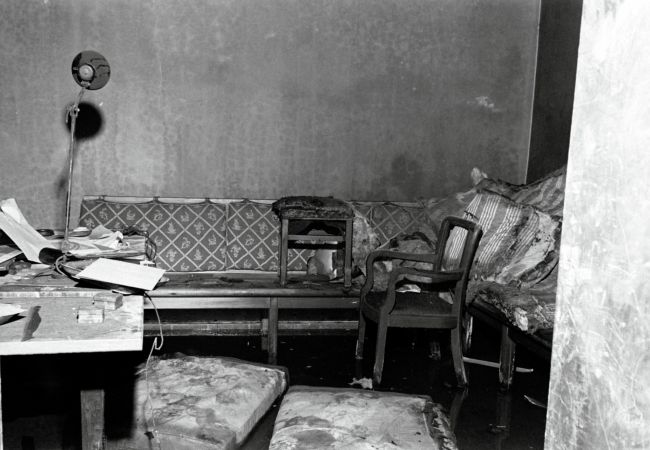 La pièce où Hitler s'est suicidé, dans son bunker